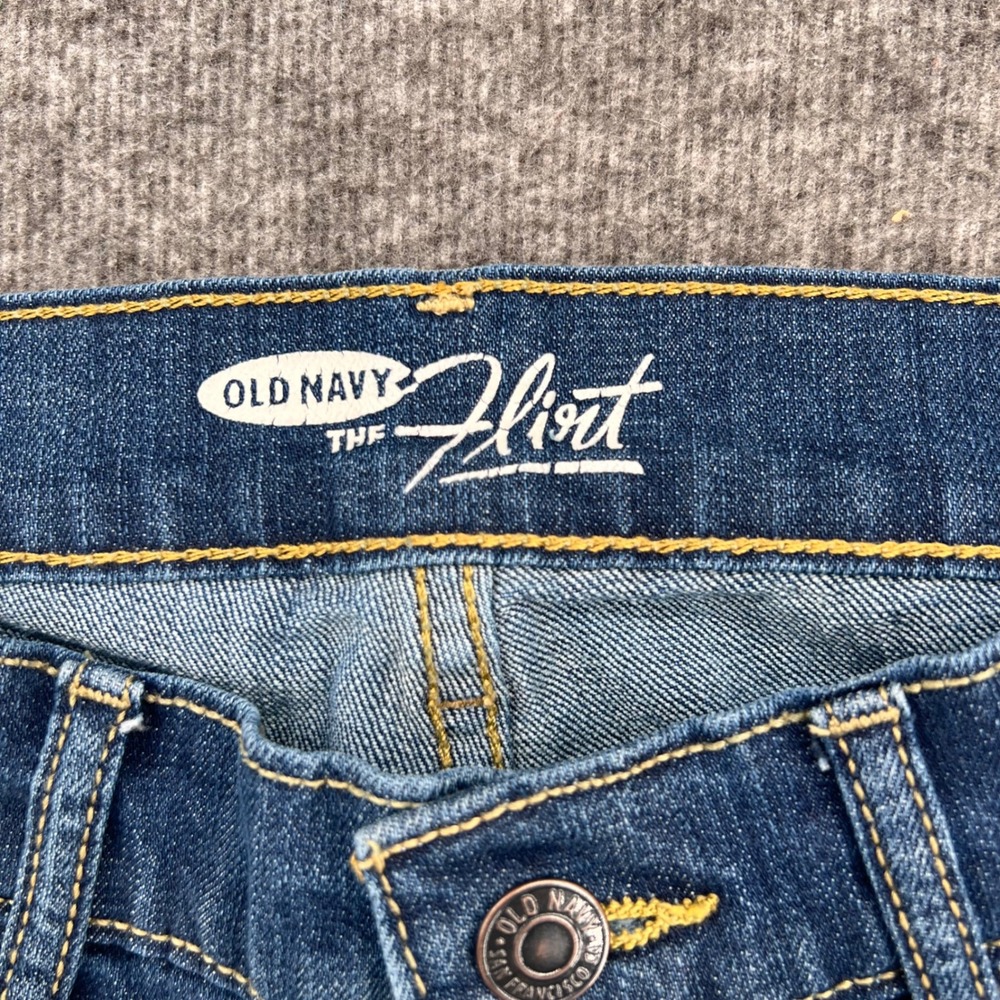 Old Navy The Flirt Bootcut Jeans Womens 00 Blue Medium Wash Stretch Denim Pants - Picture 5 of 13